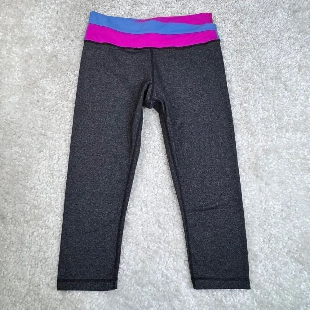 Lululemon Astro Wunder Under Crop Legging Low Rise Heathered Black VINTAGE